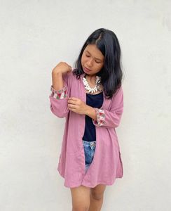 Pink Open Front Shrug