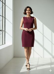 Burgundy Sleeveless Dress