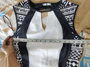 Black and White Patterned Dress