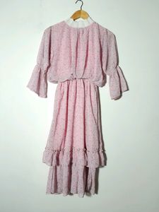Pink Floral Printed Dress (Women')