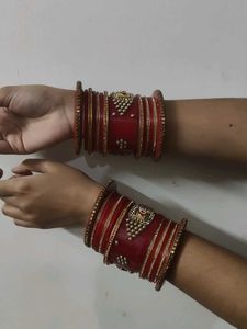 Red &amp; Gold Bangle Set