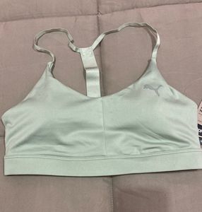 PUMANWTWomen Sports Lightly Padded Bra (Green)