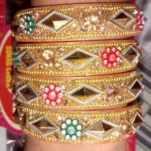 Golden Kada Set For Ladies