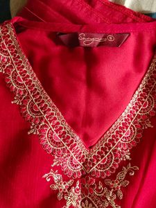 Floral A-line Kurta And Sharara With D