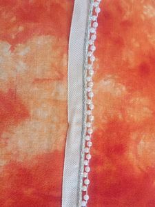 White Colour Lace With Beads...