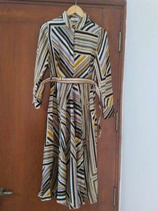 Striped Midi Shirt Dress