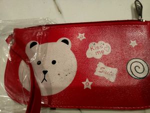 Red glamour face coin purse ...