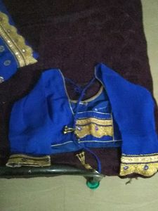 Embroidery Work with Mirror and Designed Boarder