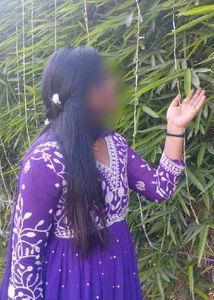 Elegant Purple Embroidered Anarkali