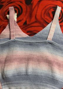 Ombre Purple Vneck Crop Top