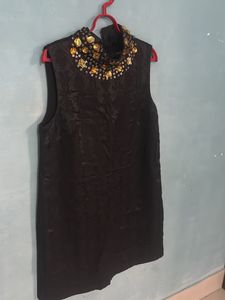Elegant Black Embellished Dress