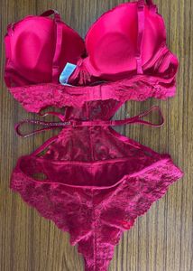 Red Lace Lingerie Set