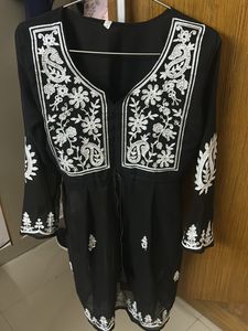 Black Chikankari Kurti