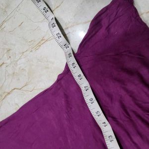 Purple Floral Print Maxi nighty with sidecut