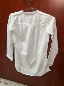 XS White Button-Down Shirt