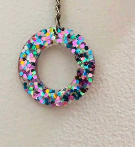 Glitter Donut Keychain