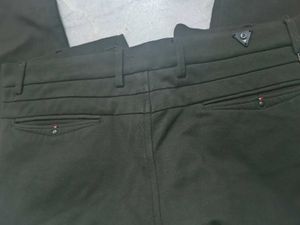 Men Black Stretchable Pants Trousers