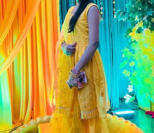 Yellow Embroidered Kurta Set