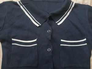 Navy &amp; White Striped Top