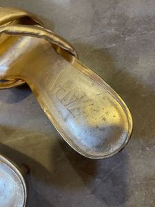 zara gold kitten heels