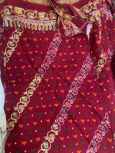 Heavy Work Gujarati Chunri Saree