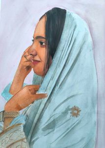 water colour potrait painting