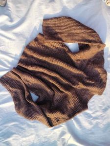 Brown Crochet Cardigan