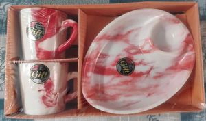 Marble Mug & Plate Set