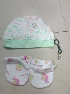 New Born Baby Socks & Cap