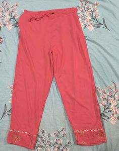 Cream And Peach Kurthi Set
