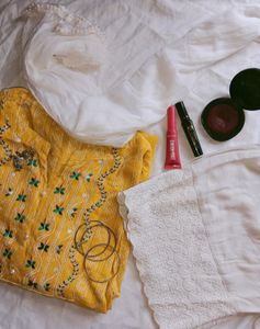 Mustard Straight Fit Kurta