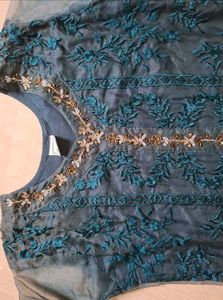 Kurti set(sea blue)🌷