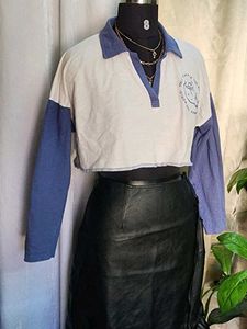 Cropped Polo Sweatshirt