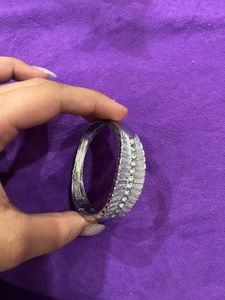 Sparkling Silver Bangle Bracelet