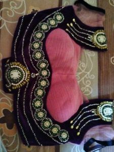 Net Saree With Heavy Blouse