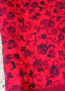 Elegant Red Floral Saree