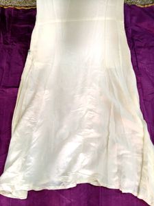 Elegant off white dress one piece with embroidery