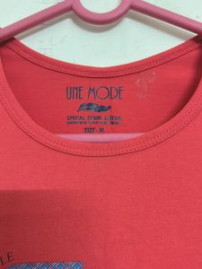 Women Tshirt (Carrot Colour)