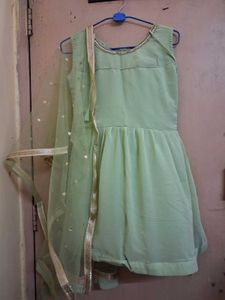 Mint Green Embellished Party Dress