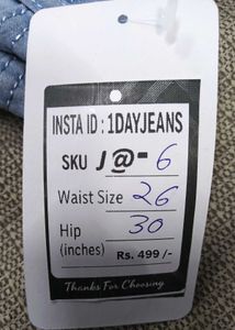 J@06 Size-26 (Sale) Latest Ladies high waist Jeans