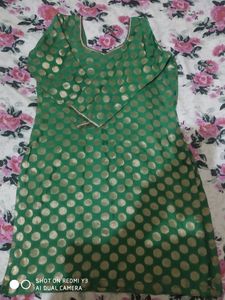 Green And Golden Kurta