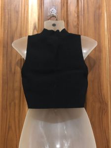 Basic Black High Neck Tank