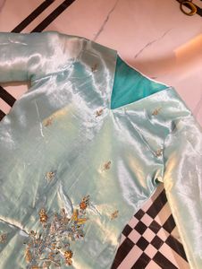 Embroidered blue Kurta