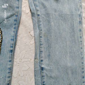 Denim Stylish Belt High Waisted Jeans