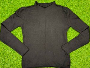 Elegant Black Woollen Top