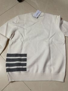 Thom Browne Cream Knit Sweater