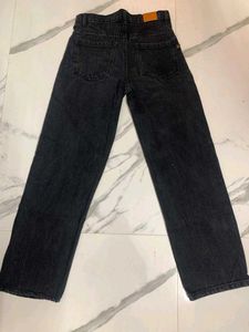 Wide Leg Black Wash Jeans