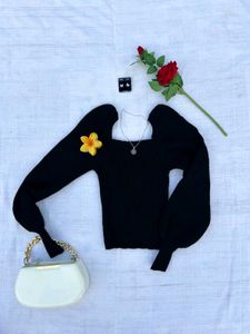 black beautiful winter top