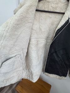 Unisex Faux Leather Aviator Jacket