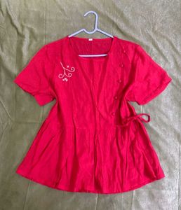 Red Embroidery Top Bust 36-38